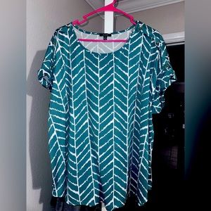 Teal Chevron Top